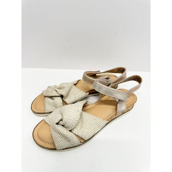 DV by Dolce Vita Sandals Girls Size 3 Tan Open Toe Shoes - Picture 4 of 7